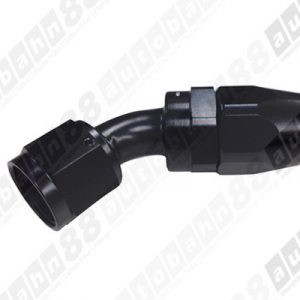 -10 AN 10 AN10 Aluminum 45 Degree Swivel Seal Braided Hose End Fitting Adatper Black - Autobahn88 - (FTBK002-A10)