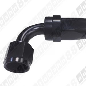 -10 AN 10 AN10 Aluminum 90 Degree Swivel Seal Braided Hose End Fitting Adatper Black - Autobahn88 - (FTBK003-A10)