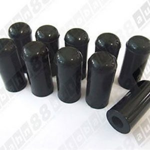 10mm 3/8 Silicone Hose End Blanking Caps Bung Silicon Rubber Finisher Pipe Stop Black x 10pcs pack