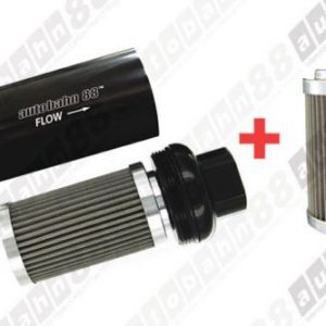 AN -12 AN12 JIC -12 Anodised Billet Fuel Filter 100 Micron w/ extra Fuel Filter
