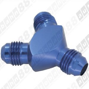 AN8 AN -8 Inlet Outlet Y Block Fitting Adapter Dash 8 Emotion - Autobahn88 - (FT060-A08A08A08)