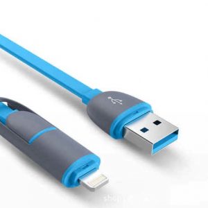 Universal 2 in1 Micro USB for iPhone 6/6s apple lightning charge cable and Android smartphone - AF0002