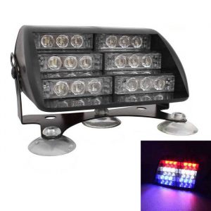 Universal 30W LED Car Flashing Warning Lamp Red + White + Blue Light 900lm (12V)